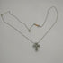 Collana Croce Oro bianco 18k Diamanti 0,07 Smeraldi 0,18 | Gioiellitosti.it